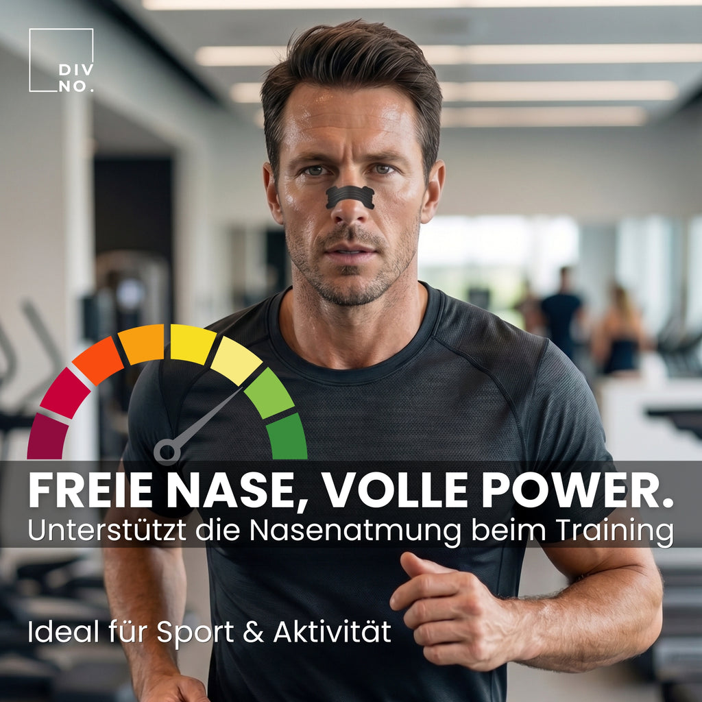 DIVNO Nasenpflaster (90 Stück) – Sofort freier atmen, weniger schnarchen – Nasenstrips für besseren Schlaf & mehr Sauerstoff – Extra starker Halt bis zu 8h – Für Sport & Nacht