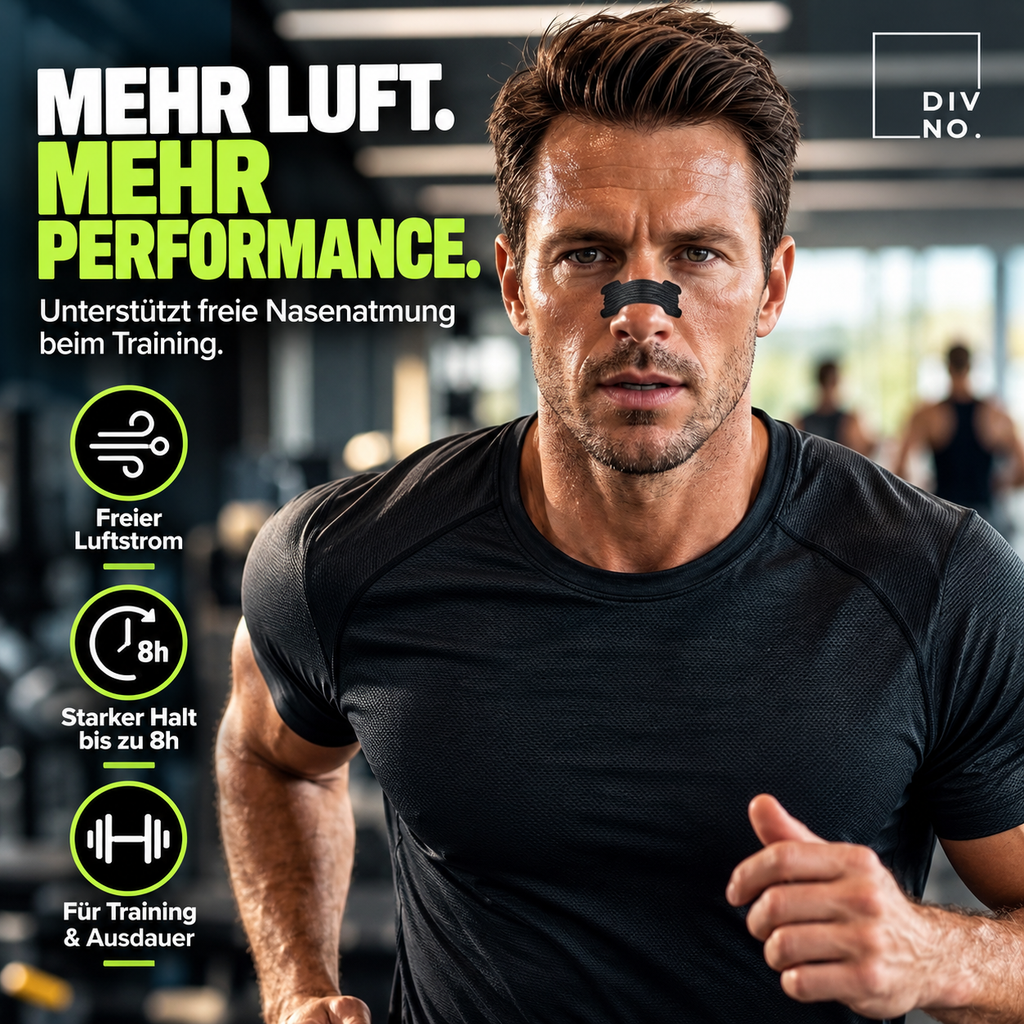 DIVNO Nasenpflaster 3er Bundle (270 Stück) – Premium Nasenstrips – Extra starker Halt bis zu 8 Std. – Für Schlaf, Sport & freie Nasenatmung